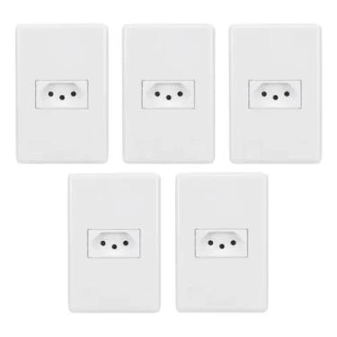 Imagem de kit 5 conjunto tomada 10A Steck linha stella