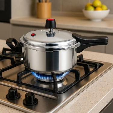 Imagem de Panela De Pressão 2,5 Litros Fechamento Externo Polida Alumínio Puro R