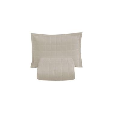 Imagem de Kit Cobre Leito Matelado Dupla Face Soft 2 Peças Solteiro 100% Poliéster Cor:areia