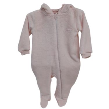 Imagem de Macacão Pelo Bebê Menina Inverno Capuz Bordado Paraiso 14526