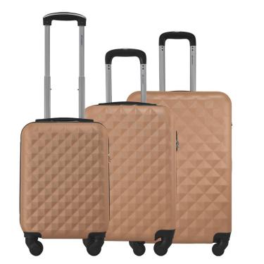 Imagem de Kit Conjunto 3 Malas Rígidas 360° Mala PP 8kg Mala de bordo 10kg e Média 23kg Gladiador D1PM