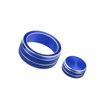 Imagem de INFINAUTO Capa de botão de controle multimídia para console central de carro para Infiniti Q50 QX50 Q60 azul (conjunto de 2) design elegante