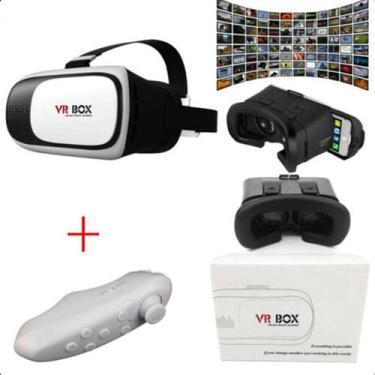 Imagem de Óculos VR Box 2.0 Realidade Virtual 3D Controle Para Celular - ROMI