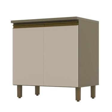 Imagem de Balcão 2 Portas 80cm Connect Duna-cristal Com Tampo Cooktop - Móveis Henn Duna-cristal