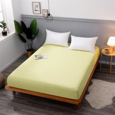 Imagem de Lençol de elástico extraprofundo, elegante conforto de qualidade de hotel, lençol com elástico de 1 peça, bolso profundo de até 40,6 cm - ultramacio, sem vincos e fácil de cuidar (E, King (padrão dos