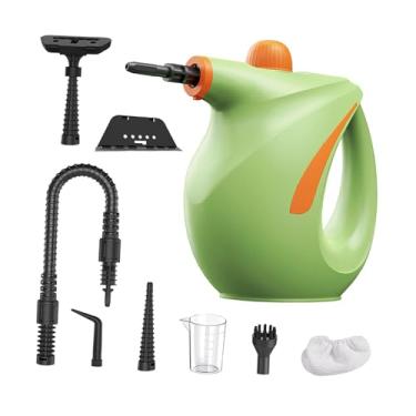 Imagem de Generic Limpador a vapor portátil prático com tanque de 700 ml, limpeza a vapor de 1200 W para estofados de cozinha, banheiro, sofá, adaptador EUA, Verde