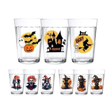 Imagem de Kit 3 Copos Americanos 190ml Personalizado Decoração Festa Aniversario Halloween Lembrancinha Drinks Bebidas Enfeite De Mesa Fantasma Bruxa