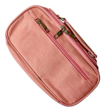 Imagem de Estojo Escolar Box Organizador Nécessaire Grande Capacidade para Lápis, Maquiagem e Mais (ROSA)