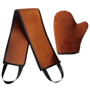 Imagem de Luva de bronzeamento, conjunto de luvas autobronzeadoras com aplicador de veludo nas costas para loção bronzeada, autobronzeado