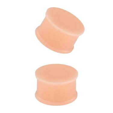 Imagem de XIMAX 2 peças alargadores de orelha de silicone sólido tom de pele colorida alargadores de orelha expansores de pele com alargador duplo retentor de pele piercing para mulheres e homens 8G-1 e 1/5.1