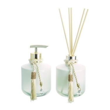 Imagem de Kit Lavabo Aromatizador de Ambiente Vidro Rubi Luxo 300ml - Seven Glas