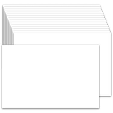 Imagem de Pacote com 200 papéis cartolina 10 x 15 cm, cartões brancos de 36 kg, papel grosso para impressora, cartões postais, convites de casamento, cartões de agradecimento