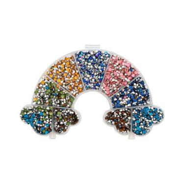 Imagem de Kit Strass Colagem 3mm 7000pçs Cores Diversas Costura + Caixa - Macall