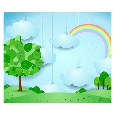 Imagem de Papel de Parede Adesivo Infantil Jardim Quarto Criança - 707pcm - Allo