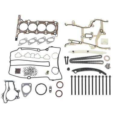 Imagem de Autodevil Kit de corrente de distribuição com conjunto de parafusos de junta de cabeça 1,4L adequado para Cruze 2011-2015 para Sonic 2012-2016 para Encore 13-16 para Trax 13-16 Peças de reposição de