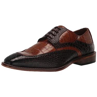 Imagem de STACY ADAMS Sapato Oxford masculino Trubiano Moc Toe, Marrom multi, 7