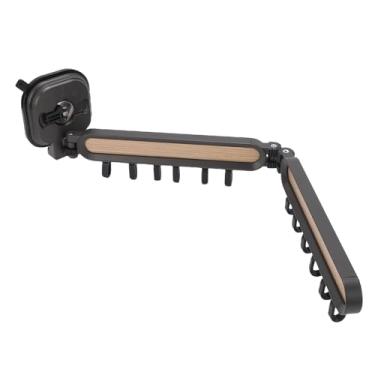 Imagem de AUNMAS Liga de Alumínio de Rack de Roupas Montadas na Parede Cabide de Roupas Dobráveis ​​retráteis Com Xícara de Sucção de Rotação de 360 ​​graus para Banheiro da Varanda de Lavanderia