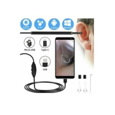 Imagem de Limpador de ouvido, endoscópio, câmera HD USB para Android e PC - Ligh