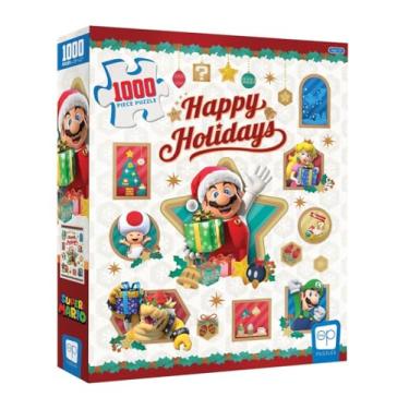 Imagem de USAOPOLY Super Mario Happy Holidays 1000 Piece Jigsaw Puzzle | Collectible Holiday Puzzle Featuring Your Favorite Characters from Super Mario Video Game | Officially Licensed Nintendo Merchandise