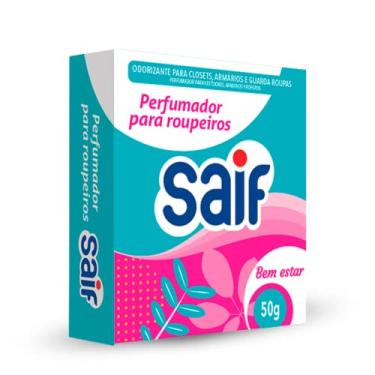 Imagem de Perfumador Para Roupeiros Bem Estar Saif 50G, Saif, Odorizante Perfumado Para Closets, Armários E Guarda-Roupas, Rosa, Cheirinho Gostoso Que Dura Muito Mais, Facilitando Sua Vida, Maximizando Toda Lim