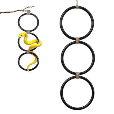 Imagem de Grngven Anéis de enriquecimento de cobra para bola Python Playground Brinquedos de escalada brinquedo de enriquecimento de serpente, acessórios de escalada de cobra, gaiola de tanque de réptil