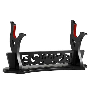 Imagem de FLURSAILE Suporte Para Espadas Com Padrão Vazado, Exibição De Varinhas Katana, Samurai (1 Nível)