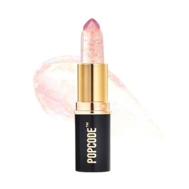 Imagem de POPCODE Bálsamo labial de pH, batom que muda de cor e protetor labial matizado, vegano e livre de crueldade, hidrata e nutre com óleo de semente de jojoba e espuma de carneiro, safira 002