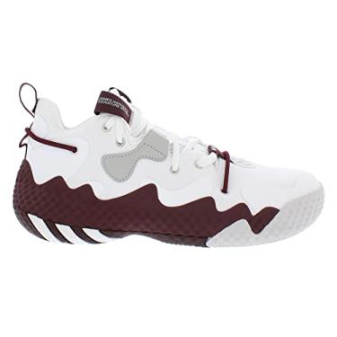 Imagem de adidas Sapatos de Basquetebol Harden Vol. 6 para Homem, Branco/Borgonha/Cinza-Branco, 9.5 Women/8 Men