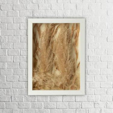 Imagem de Arranjo no Quadro Flores Secas Pluminha + Pampas 21x30 - Pense Flores