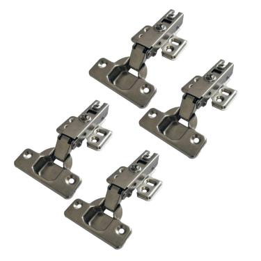 Imagem de Kit 4 Dobradiças 35Mm Retas Para Moveis Pistão Amortecedor