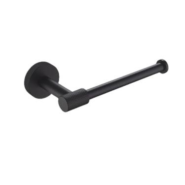 Imagem de Suporte para toalhas de banho com pingente serrilhado preto fosco, porta-toalhas, suporte para papel toalha, gancho para roupão, série de escovas de banheiro, suporte para papel higiênico