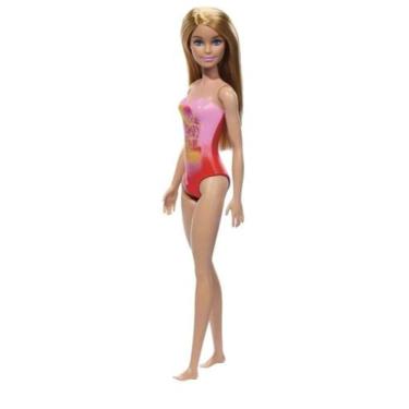 Imagem de Boneca Barbie Praia Com Maiô 30 Cm - Original Mattel, Loira