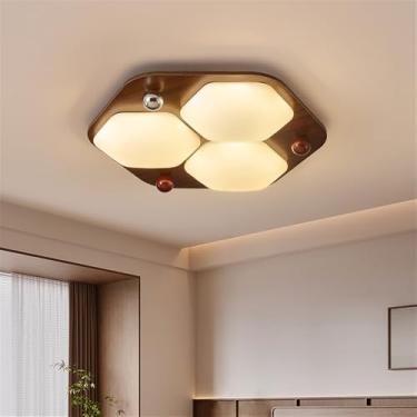 Imagem de Nórdico Moderno Quarto Lâmpada De Teto LED Moda Simplicidade Arte Sala De Estar Estudo De Restaurante Quarto Infantil Corredor Varanda Luz (3866 D60CM)