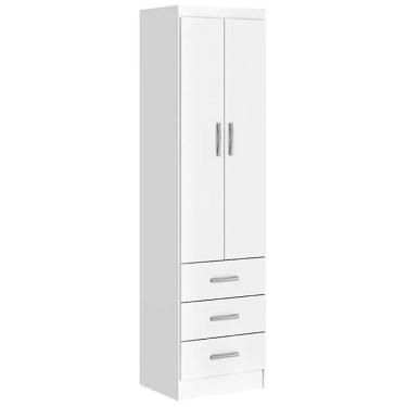 Imagem de Guarda Roupa Camiseiro Texas Solteiro 2 Portas 3 Gavetas San Marino Cor Branco