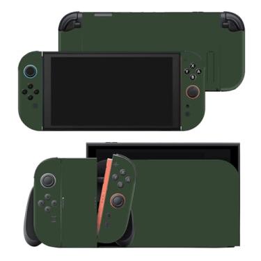 Imagem de Skin Sticker compatível com Switch 2, capa protetora de vinil para console, joy-cons, dock e carregador (verde)