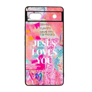 Imagem de qizjio Christian Preppy Capa de telefone protetora à prova de choque Jesus para Google Pixel 6A