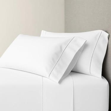 Imagem de Fronha de Algodão Pérola Ultrafina - Toque Sedoso, Conforto em Todas as Estações e Design Elegante para Noites Perfeitas (Branca,4 Fronhas)