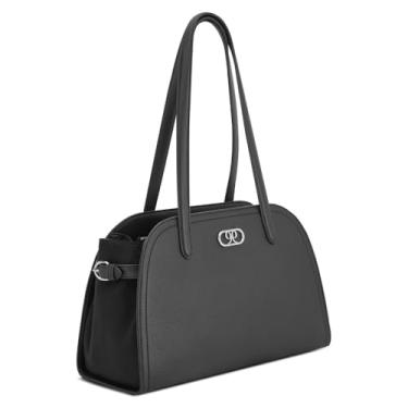Imagem de Nine West Danika Bolsa de ombro grande, preta, Preto, Medium