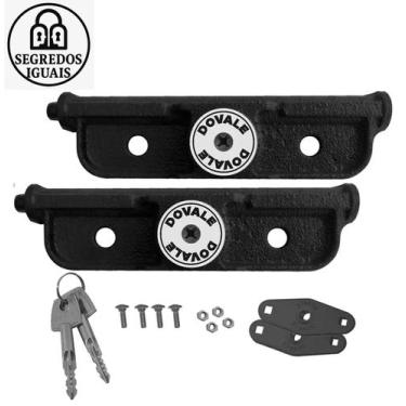 Imagem de Fechadura Trava Lateral Tetra De Sobrepor Dupla Para Porta De Enrolar 