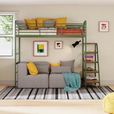 Imagem de Cama Alta em Ferro Aço Carbono Tubular Teko Casatema MadeiraOriginals