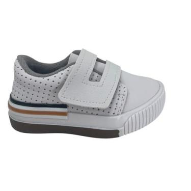 Imagem de Tenis Casual Infantil Menino Calce Fácil Molekinho 2615.101, 24, Branc