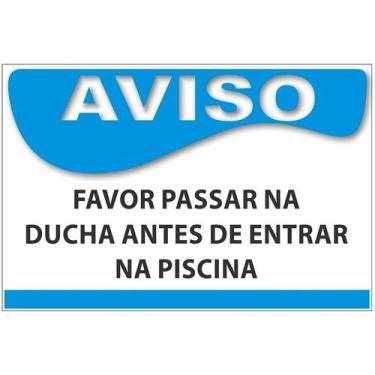 Imagem de Placa para Piscina - Sinalização Interna e Externa - Cromo Sign