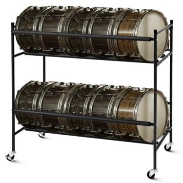 Imagem de Otoolling Rack de caixa de dois níveis com rodízios de travamento de 97 x 87 x 42 cm para armazenar até 10 tarolas