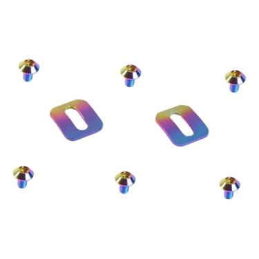 Imagem de Dynwave 2x Bicicleta Autobloqueante Pedal Juntas Arruelas Reposição Substitui, com Parafusos Pedal de Bicicleta Acessórios para Prendedor Profissional Indoor, Multicolorido