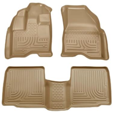 Imagem de Husky Liners 98703 serve para 2010-19 Ford Taurus Weatherbeater Tapetes dianteiros e 2º assento, bronze