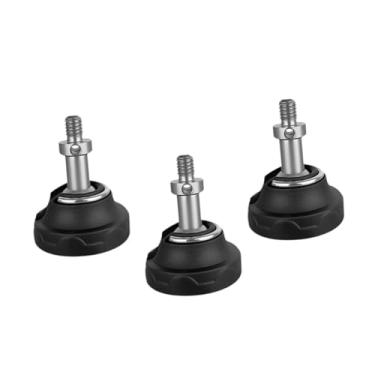 Imagem de predolo Pés de borracha para tripé, parafuso de 3/8" antiderrapante, acessórios para fotografia, aço inoxidável equatorial, monopé, apoio para pés, 3 Pedaços