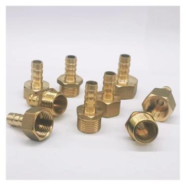 Imagem de Encaixe de tubo de latão PC PCF 10 mm 11,5 mm cauda de farpa 1/5.1 cm 3/10.2 cm BSP macho conector fêmea junta cobre acoplador adaptador de cauda de mangueira (3I4 fêmea x 11,5 mm)