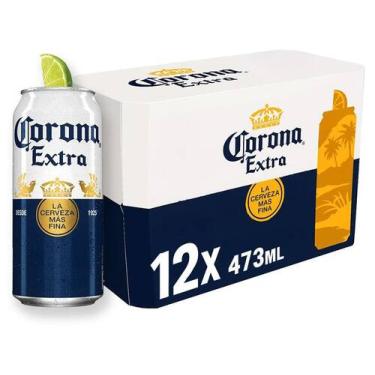 Imagem de Cerveja Corona Extra 12 Unidades Lata 473ml