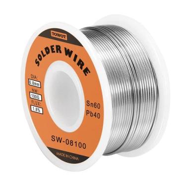 Imagem de Fio de solda TOWOT Tin Lead Resin Core Sn60-Pb40 0,8 mm 100g
