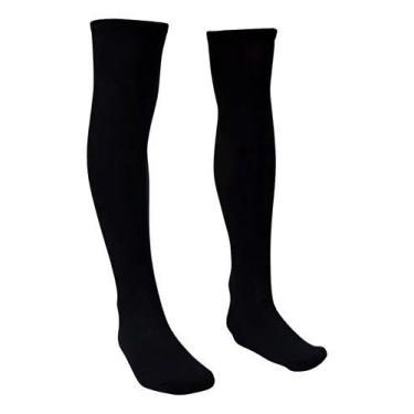 Imagem de Meião Futebol Ases Tamanho Adulto, Adulto, Preto